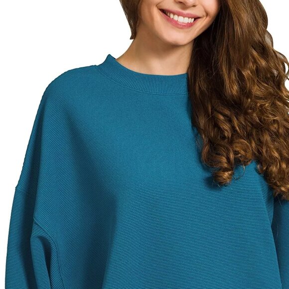 Zenana Ribbed Round Neck Pullover and Drawstring Pants Set - Picture 3 of 5